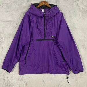 Sierra Designs Windbreaker Sz XL Purple Anorak Vintage Hooded‎ Half Zip Gorpcore